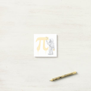 Cool Astronaut Painting Pi Symbol Pi Day  Post-it Notes