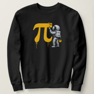 Cool Astronaut Painting Pi Symbol Pi Day Sweatshirt