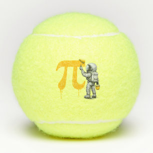 Cool Astronaut Painting Pi Symbol Pi Day  Tennis Balls