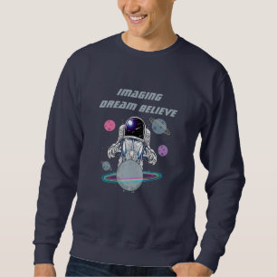 Cool Astronaut Space Star Planets Sweatshirt