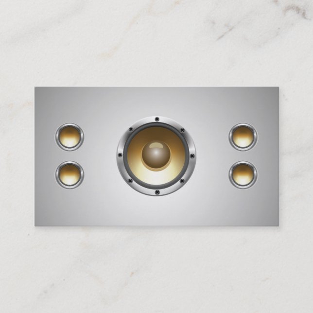 Cool Audio Speakers DJ Business Card (Front)