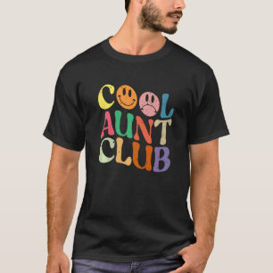 Cool Aunt Club Funny Smile Colourful Cool Aunt Clu T-Shirt