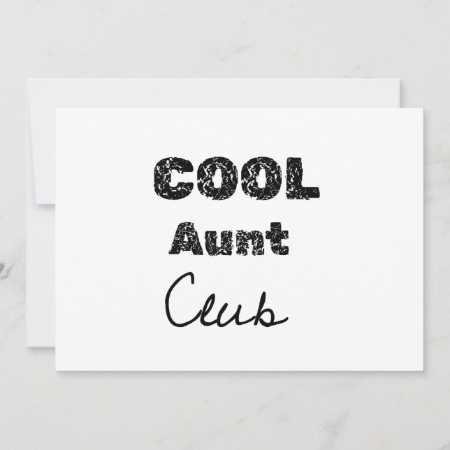cool aunt club invitation (Front)
