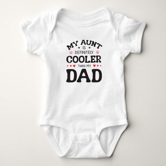 Cool Aunt Funny Family Baby Bodysuit (Front)