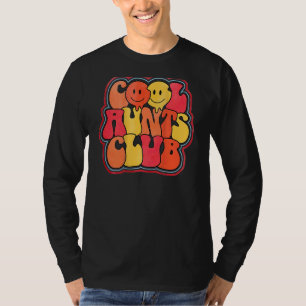 Cool Aunts Club Best Aunt Ever  Happy Face Retro T-Shirt