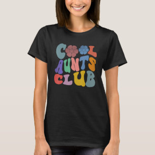 Cool Aunts Club Best Aunt Ever  Happy Face Retro T-Shirt