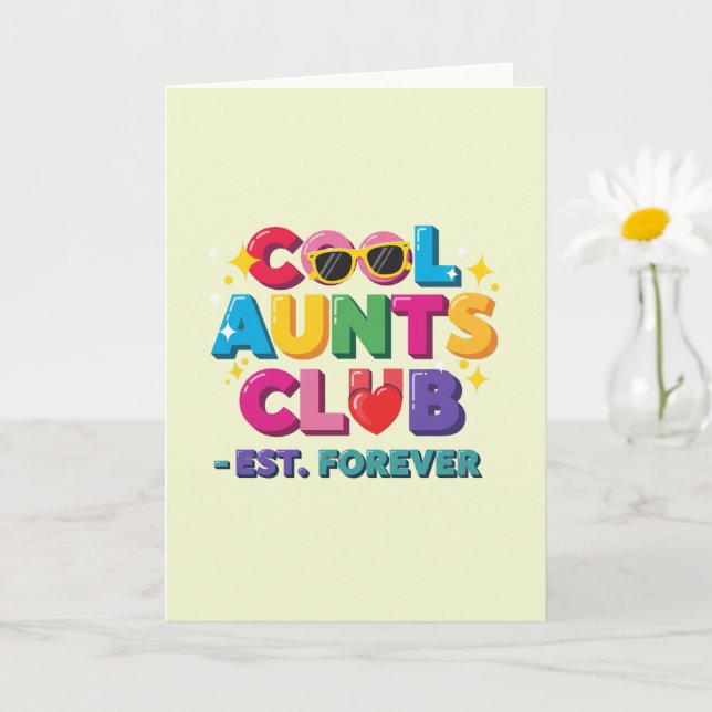 Cool Aunts Club Greeting Card (Small Plant)
