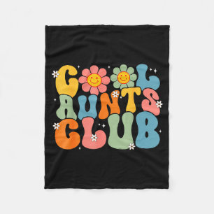 Cool aunts club groovy retro smile aunt auntie fleece blanket