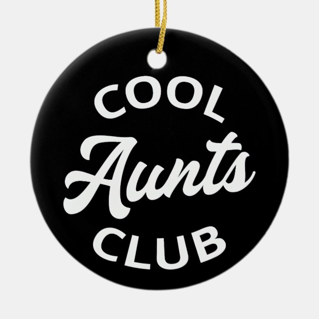 Cool Aunts Club I Ceramic Tree Decoration (Front)