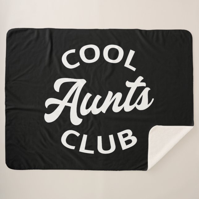 Cool Aunts Club I Sherpa Blanket (Front (Horizontal))
