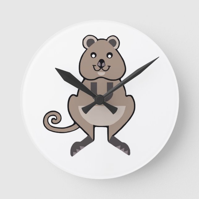  Cool Aussie QUOKKA -Marsupial - wildlife Round Clock (Front)
