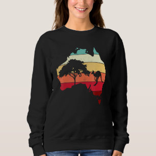 Cool Australia Map Kangaroo Rainbow Australian Aus Sweatshirt