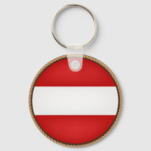 Cool Austria Flag Seal Key Ring