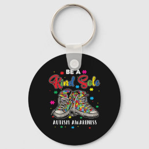 Cool Autism Awareness Be A Kind Sole Rainbow Sneak Key Ring