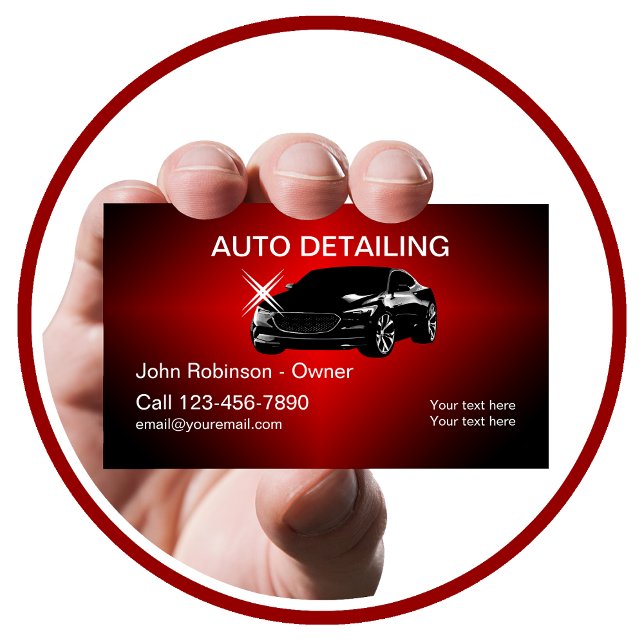 Cool Auto Detailing Business Cards (Creator Uploaded)