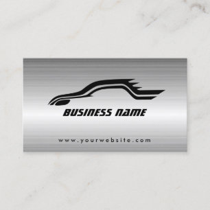 Cool Auto Outline Metal Car Business Cards