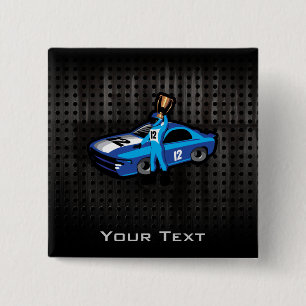 Cool Auto Racing 15 Cm Square Badge