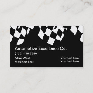 Cool Automotive Business Cards Checker Flag