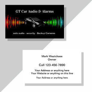 Cool Automotive Car Audio Detailing Alarm Business Card