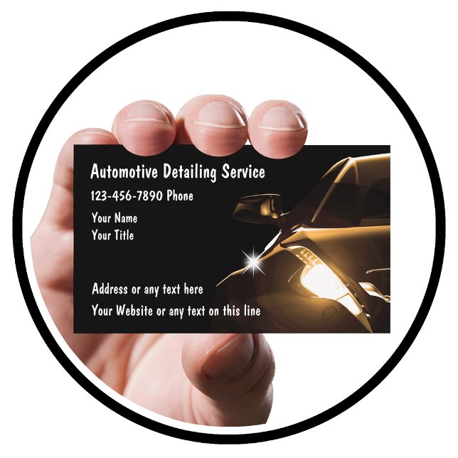 Cool Automotive Detailing Business Cards (Creator Uploaded)
