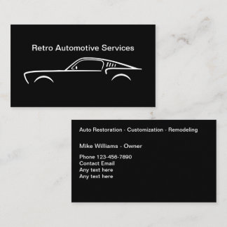 Cool Automotive Restoration Services Business Card