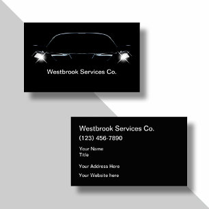 Cool Automotive Services Themed Business Card