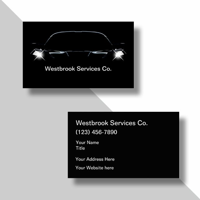 Cool Automotive Services Themed Business Card (Creator Uploaded)