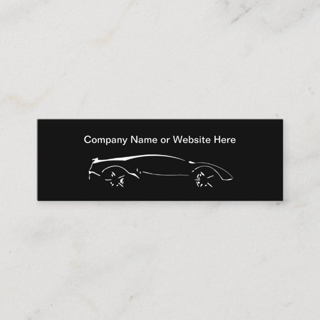 Cool Automotive Theme Compact Style Business Cards (Front)