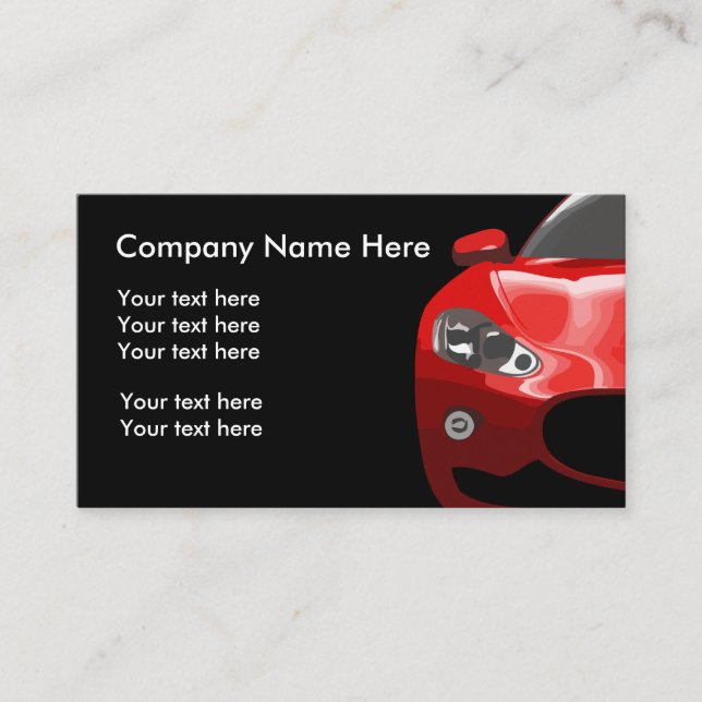 Cool Automtive Theme Business Card (Front)