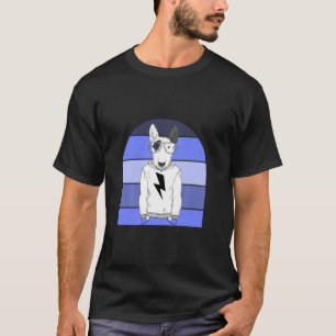 Cool Aviator Glasses Nerdy Bull Terrier Dog Retro T-Shirt