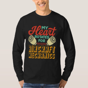 Cool Avitation My Heart Rotates For Aircraft Mecha T-Shirt