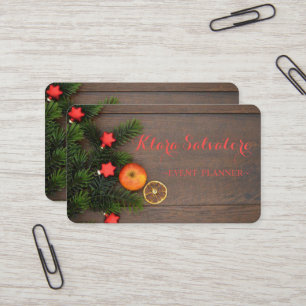 Cool Awesome Christmas Green Wreath  Business Card