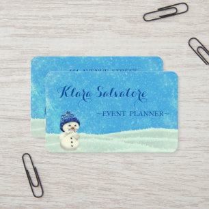 Cool Awesome Christmas Snowman Business Card