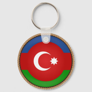 Cool Azerbaijan Flag Seal Key Ring