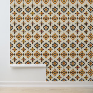 Cool Aztec Western tiled pattern Wallpaper