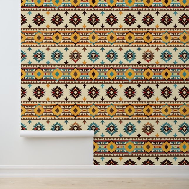 Cool Aztec Western tiled pattern Wallpaper  (Application)