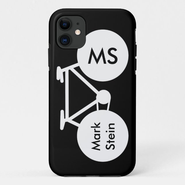 cool b&w personalised bicycle modern design Case-Mate iPhone case (Back)