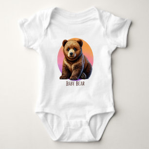 Cool baby bear customisable girls bodysuit
