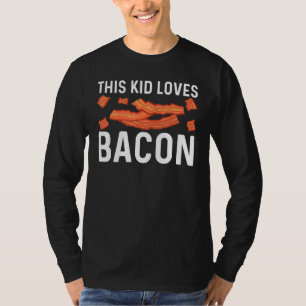 Cool Bacon Art For Kids Boys Pig Pork Strips Break T-Shirt