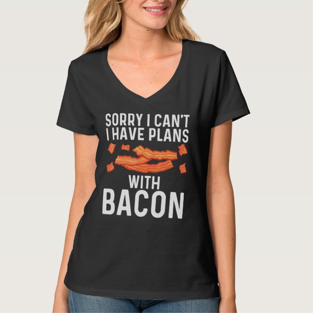 Cool Bacon Art For Men Women Pig Pork Strips Break T-Shirt (Front)