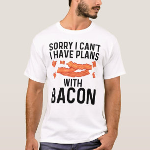 Cool Bacon Art For Men Women Pig Pork Strips Break T-Shirt
