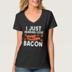 Cool Bacon Art For Men Women Pig Pork Strips Break T-Shirt