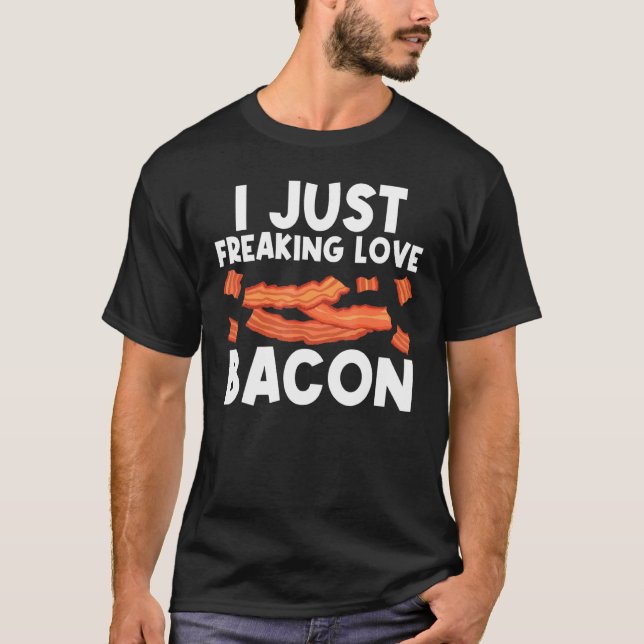 Cool Bacon Art For Men Women Pig Pork Strips Break T-Shirt (Front)