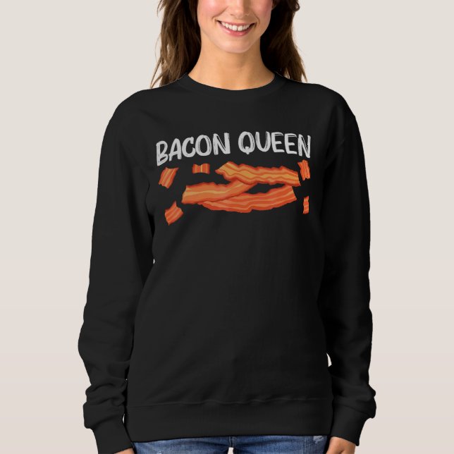 Cool Bacon Art For Women Mum Pig Pork Strips Break Sweatshirt (Front)