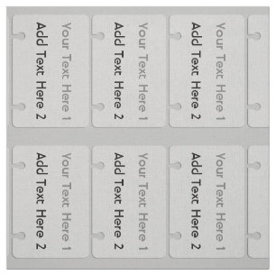 Cool Badge Add Text Pattern Grey Fabric