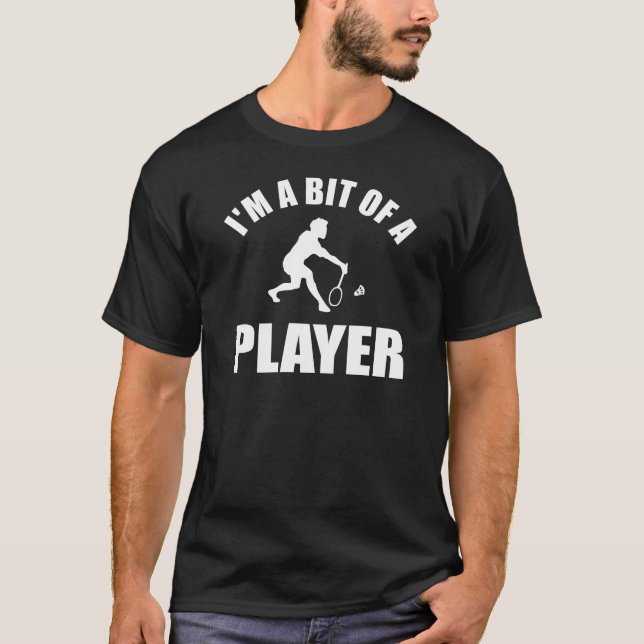 Cool Badminton design T-Shirt (Front)