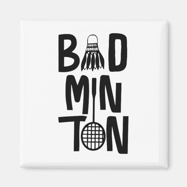 Cool Badminton Minimal Art  Magnet (Front)