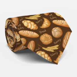 cool bakery bread tiled pattern tie