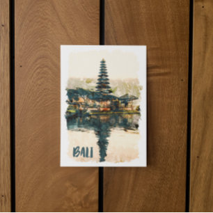 Cool Bali Indonesia Asia Ulun Danu Beratan Temple Postcard