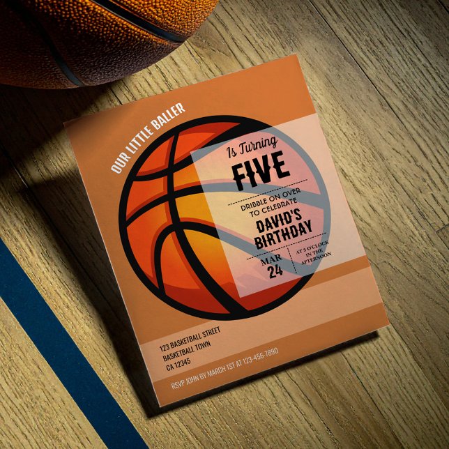 Cool Baller Basketball Budget Birthday Invitation (Creator Uploaded)